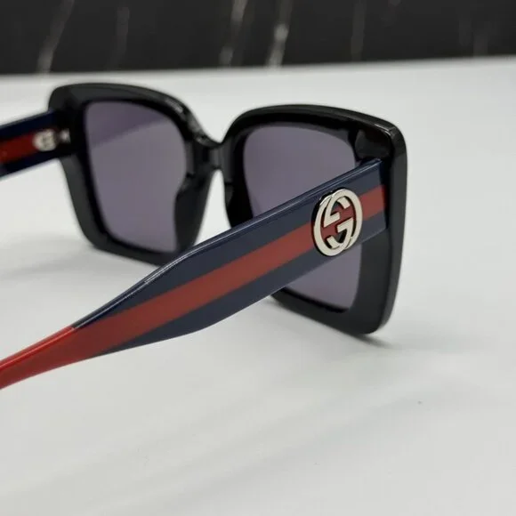 NEW GG1861S 004 GUCCI SUNGLASSES SHINY BLACK WOMEN EYEWEAR GUCCI